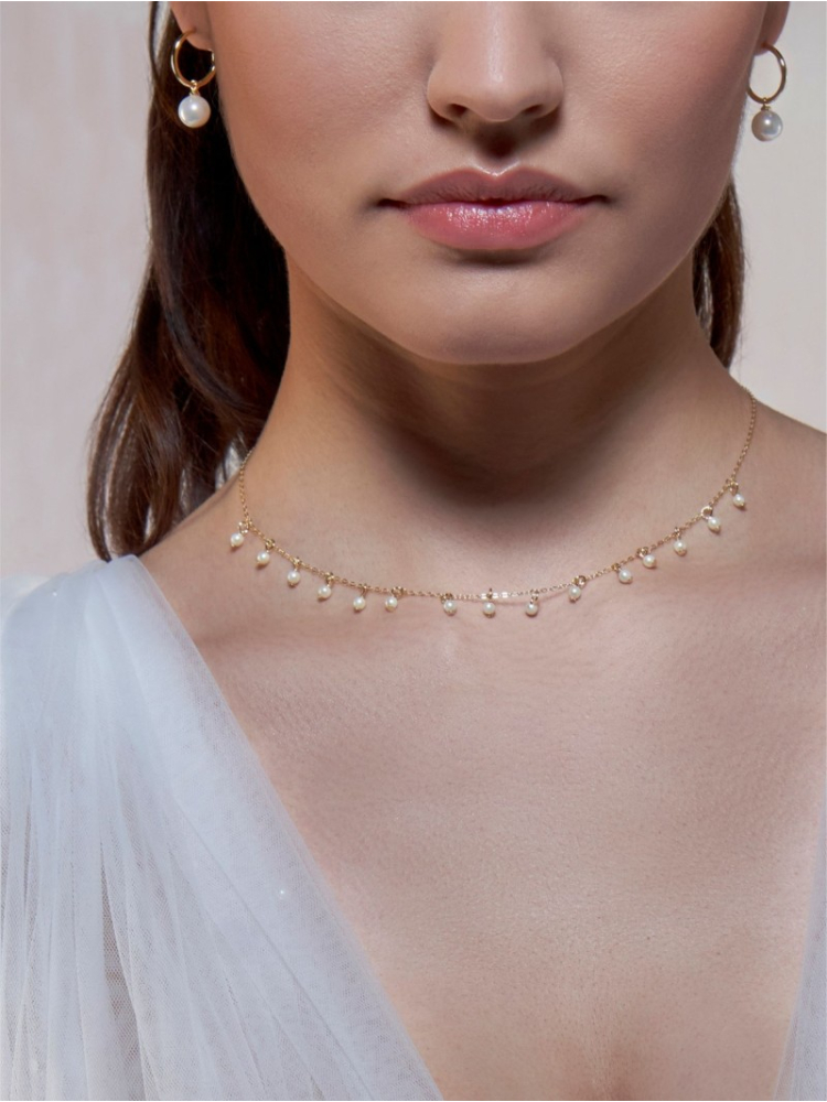 Poirier JS-004 Bruidssieraden Set Anaïs Goud main product photo