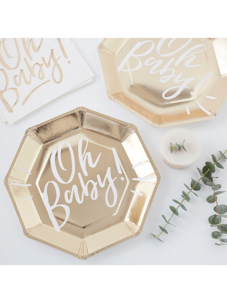 Ginger Ray OB-101 Oh Baby Bordjes main product photo