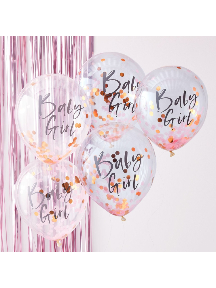 Ginger Ray TW-801 Twinkle Twinkle Roze Confetti Ballonnen main product photo