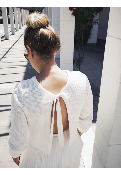 Forever & Eva Bruidsvest met satijnen lintje P5344 ()