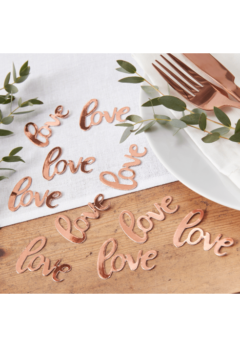 Ginger Ray BB-319 Beautiful Botanics Love Bruiloft Confetti Roségoud ()