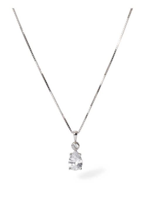 Abrazi Soraya Ketting Zilver 42cm