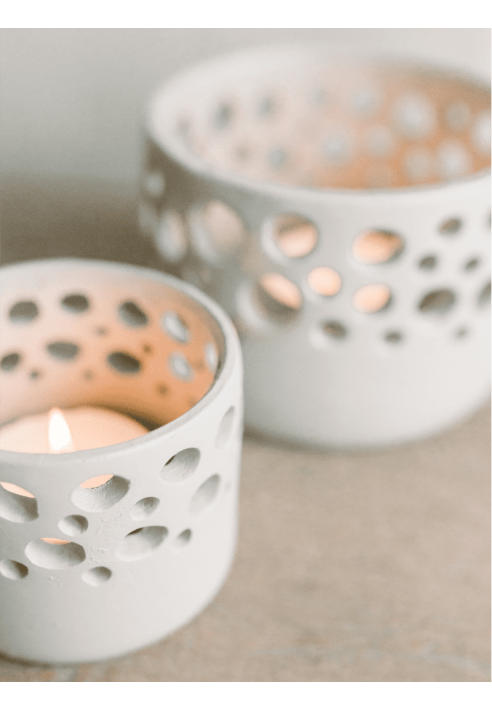 Leeff 18261 Timor L Theelichthouder Naturel ()