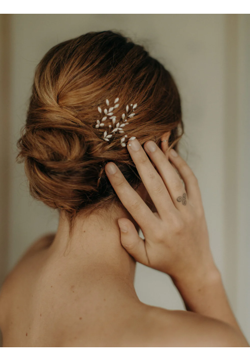 Lizeron Set Diane Haarspelden Parel ()