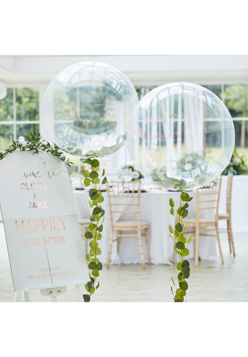 Ginger Ray BR-373 Botanical Wedding Orbz Ballon ()