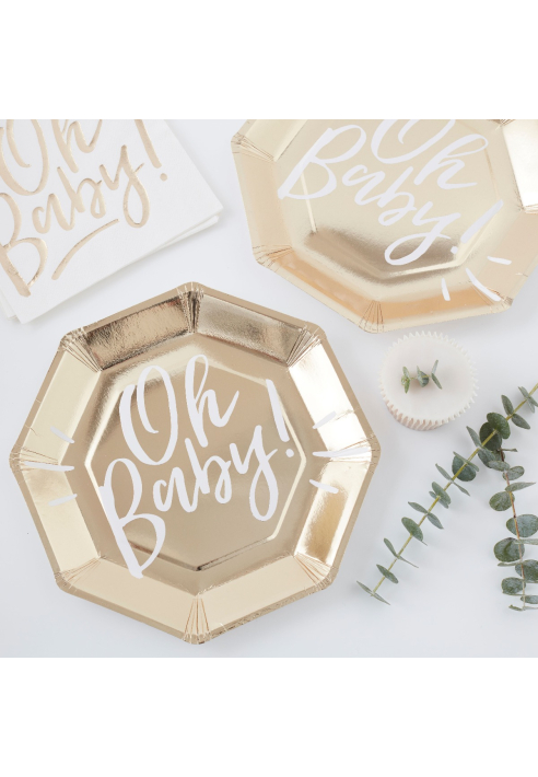 Ginger Ray OB-101 Oh Baby Bordjes