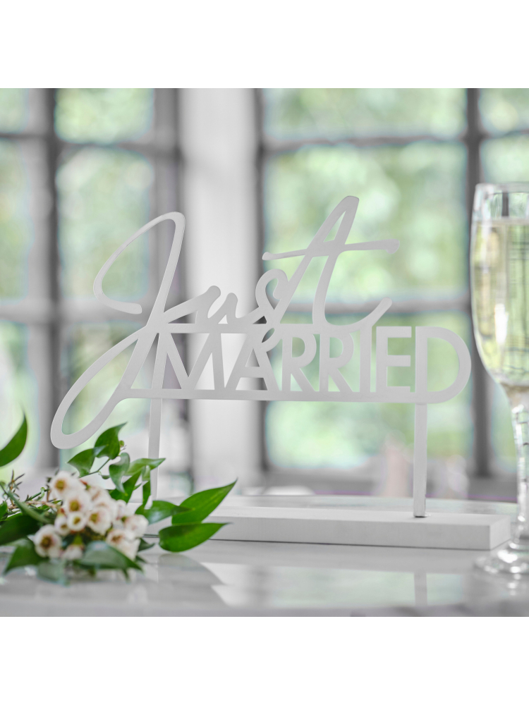 Ginger Ray BW-426 Just Married Table Sign main product photo