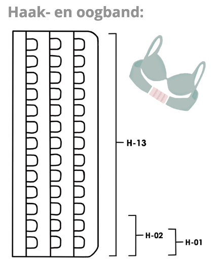 Afbeelding Maattabel Poirier haak en oogband